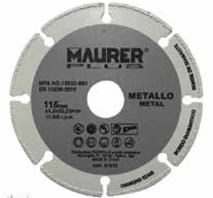 Disco Taglio Universale P/Metallo Mm 115X1,2X22,33 -- Maurer Plus